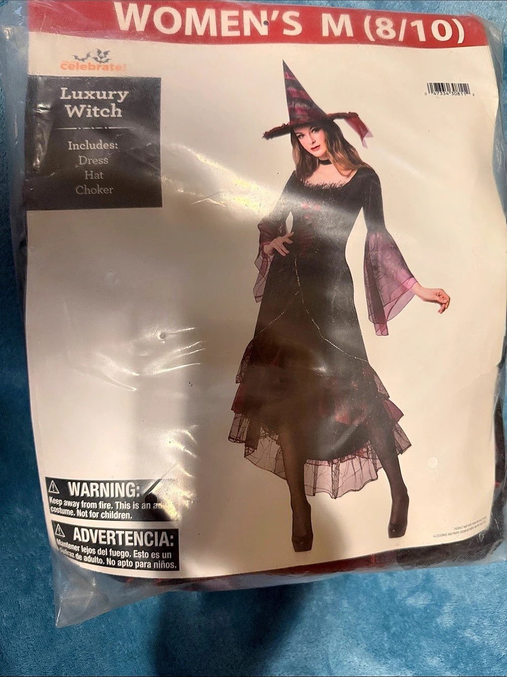 Celebrate! Luxury Witch Costume! Women's Black & Red Medium